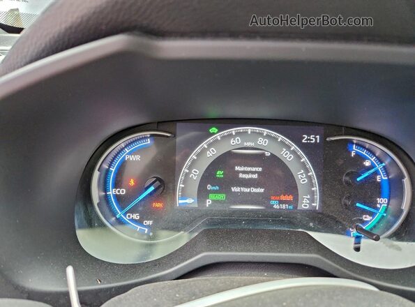 JTMEB3FV2ND108446 2022 TOYOTA RAV4 Blue ხელსაწყოთა პანელის ხედი