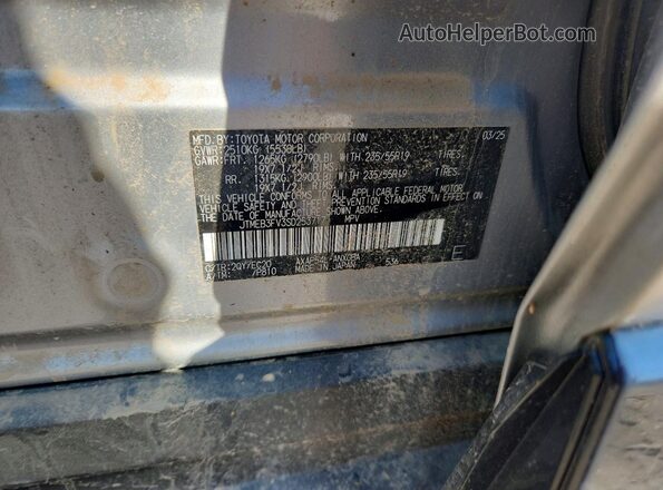 JTMEB3FV3SD253717 2025 TOYOTA RAV4 Silver VIN კოდის სტიკერის ხედი