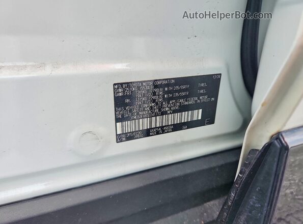 JTMEB3FV8SD241773 2025 TOYOTA RAV4 White VIN կոդի պիտակի տեսք