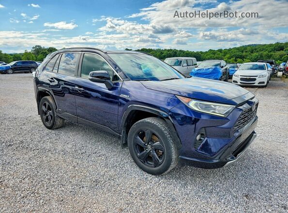 JTMEWRFV8KJ022644 2019 TOYOTA RAV4 Blue Delantero derecho