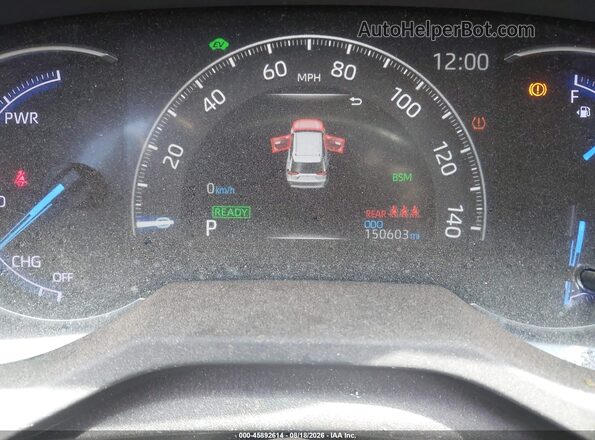 JTMEWRFVXKJ005179 2019 TOYOTA RAV4 HYBRID Gray Вид задніх сидінь