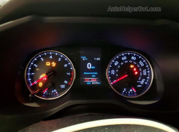 JTMF1RFV4KD019029 2019 TOYOTA RAV4 Белый Вид щитка приборов