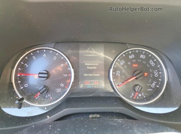 JTMH1RFV2KJ015071 2019 TOYOTA RAV4 Gray Widok zestawu wskaźników