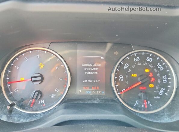 JTMH1RFV7MD523182 2021 TOYOTA RAV4 Red Instrument cluster view
