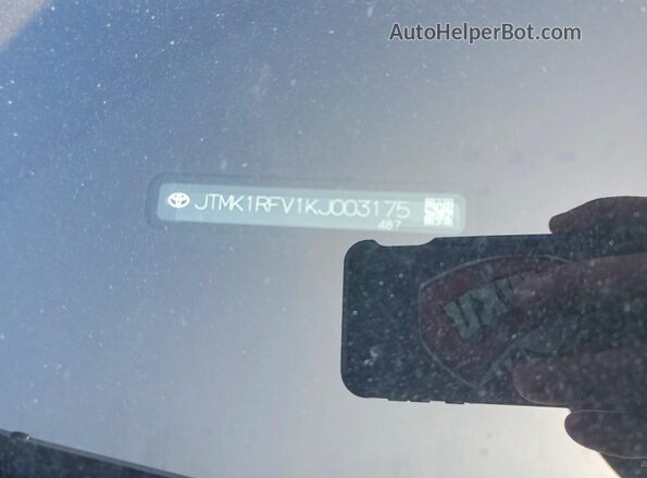 JTMK1RFV1KJ003175 2019 TOYOTA RAV4 Red Widok naklejki z numerem VIN