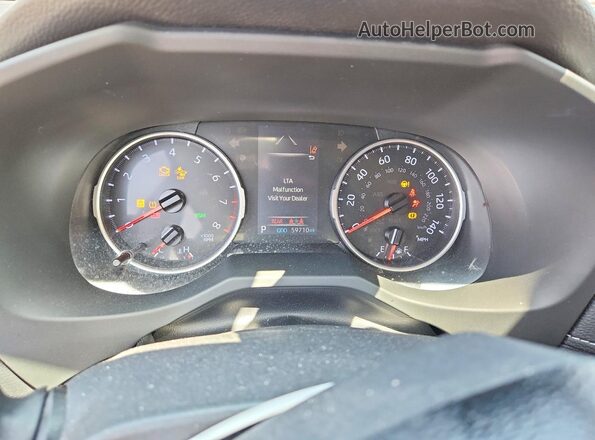 JTMK1RFV7KJ004153 2019 TOYOTA RAV4 Burgundy Instrument cluster view