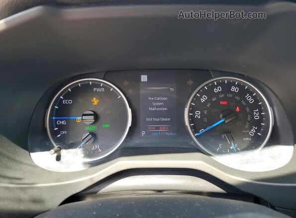 JTMMWRFV4KD011568 2019 TOYOTA RAV4 Blue Widok zestawu wskaźników