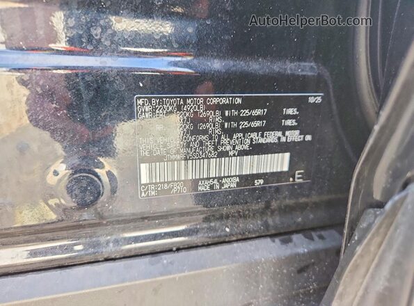 JTMMWRFV5SD347682 2025 TOYOTA RAV4 Black Widok naklejki z numerem VIN