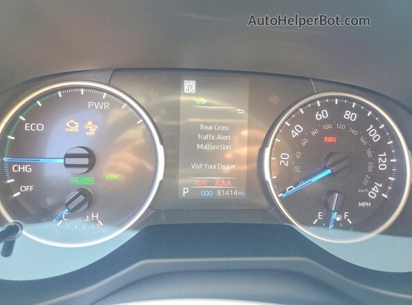 JTMMWRFV8ND158822 2022 TOYOTA RAV4 Gray Instrument cluster view