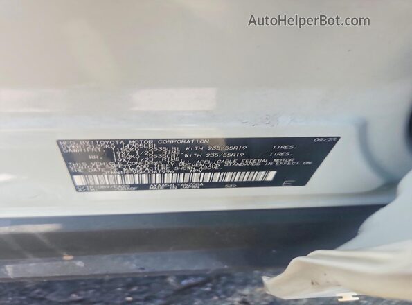 JTMN1RFV5PJ041996 2023 TOYOTA RAV4 White VIN կոդի պիտակի տեսք