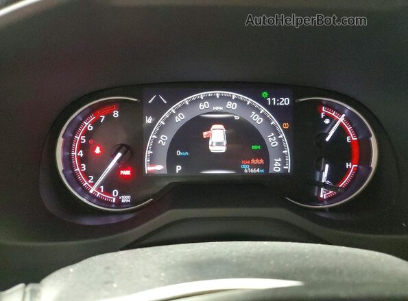 JTMN1RFV7LJ026670 2020 TOYOTA RAV4 Red Instrument cluster view