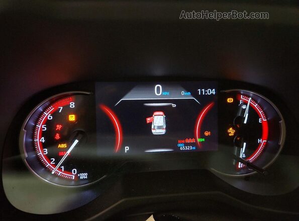 JTMN1RFV9MD070377 2021 TOYOTA RAV4 Red Instrument cluster view