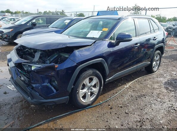 JTMP1RFV0KD010915 2019 TOYOTA RAV4 Dark Blue Передняя левая четверть