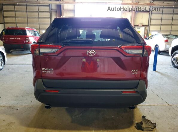 JTMP1RFV3KD515122 2019 TOYOTA RAV4 Burgundy Вид ззаду