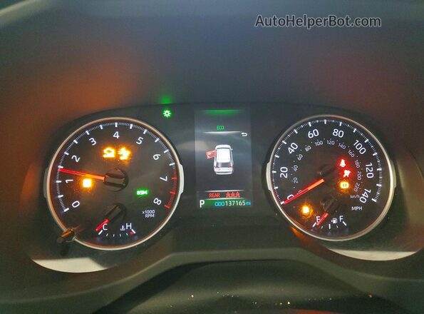 JTMP1RFV3KD515122 2019 TOYOTA RAV4 Burgundy Вид щитка приладів