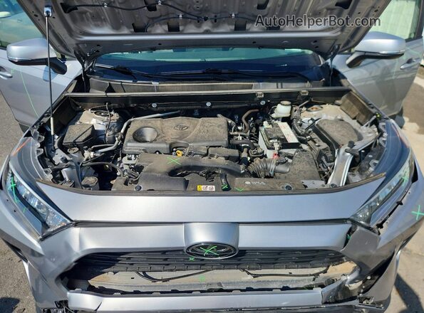 JTMP1RFVXKD043890 2019 TOYOTA RAV4 Silver Widok komory silnika