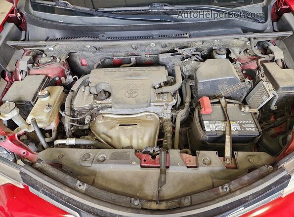 JTMRFREV1JD223043 2018 TOYOTA RAV4 Red Vista del compartimento del motor