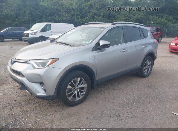 JTMRJREV0JD208645 2018 TOYOTA RAV4 HYBRID Silver Front left