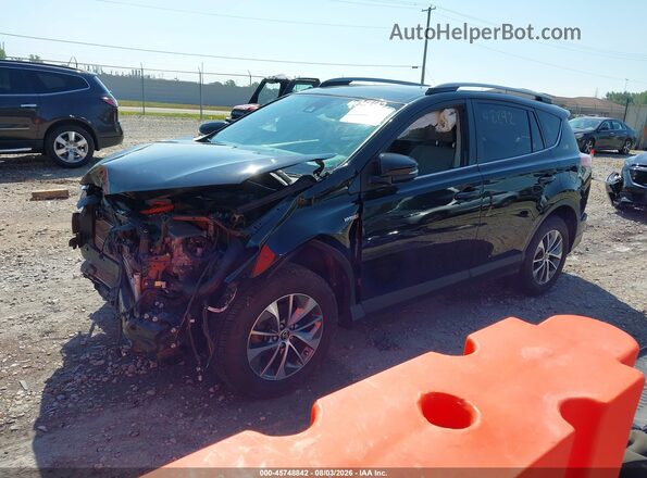 JTMRJREV2JD223003 2018 TOYOTA RAV4 HYBRID Black Առջևի ձախ երեք քառորդ տեսարան