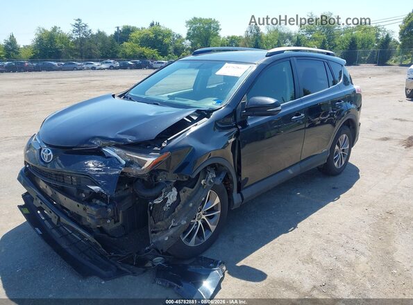 JTMRJREV3GD008478 2016 TOYOTA RAV4 HYBRID Black Առջևի ձախ երեք քառորդ տեսարան