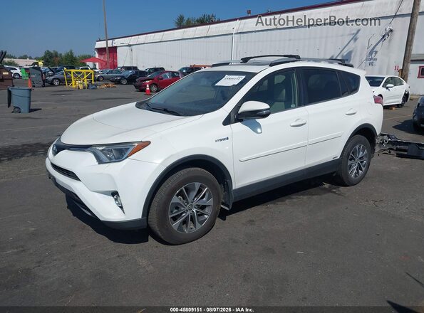 JTMRJREV7GD052760 2016 TOYOTA RAV4 HYBRID White Առջևի ձախ երեք քառորդ տեսարան