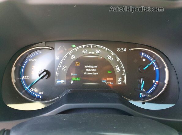 JTMRWRFV3SD333026 2025 TOYOTA RAV4 White Widok zestawu wskaźników