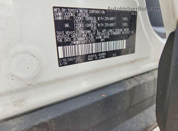 JTMRWRFV6PD187051 2023 TOYOTA RAV4 White Շարժիչի բաժամունքի տեսք