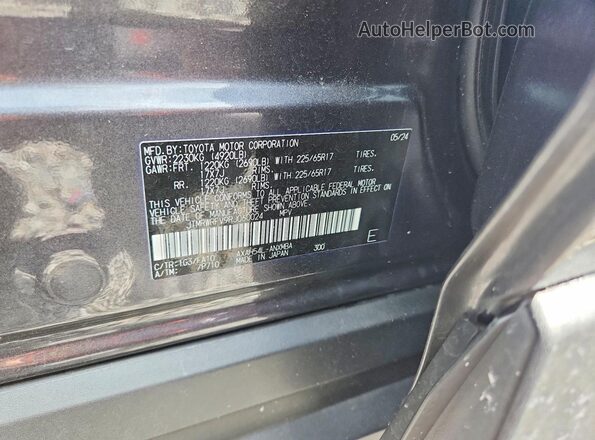 JTMRWRFV9RJ060024 2024 TOYOTA RAV4 Gray Вид наклейки з VIN-кодом