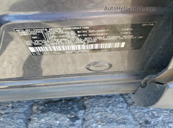 JTMWFREV7GJ075543 2016 TOYOTA RAV4 Gray VIN sticker view