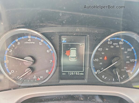 JTMWFREV8GJ061165 2016 TOYOTA RAV4 Red Instrument cluster view