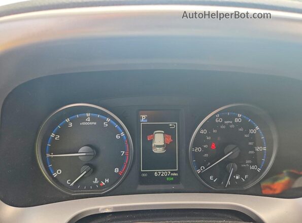 JTMWFREVXJJ730043 2018 TOYOTA RAV4 Gray Instrument cluster view