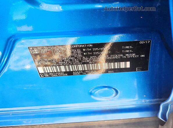 JTMZFREV0HJ130283 2017 TOYOTA RAV4 Blue Вид підкапотного простору