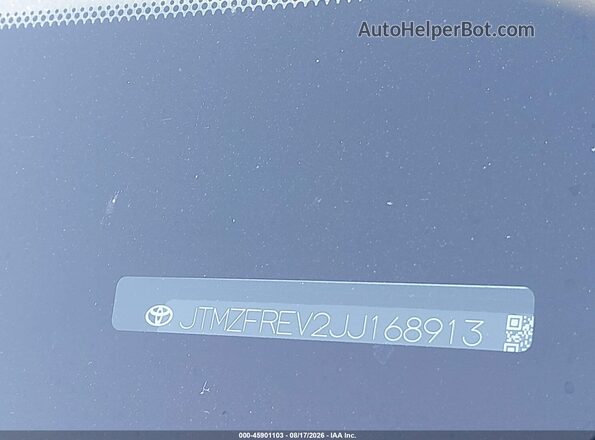JTMZFREV2JJ168913 2018 TOYOTA RAV4 Серый Вид подкапотного пространства