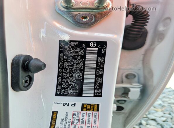JTNC4MBE1S3241676 2025 TOYOTA COROLLA Белый Вид наклейки с VIN-кодом