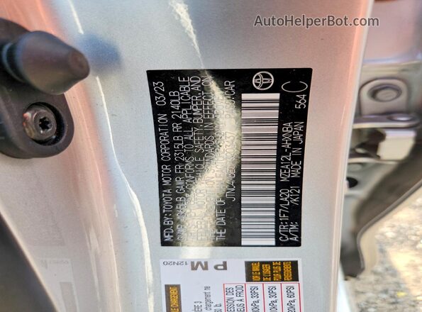 JTNC4MBE3P3203437 2023 TOYOTA COROLLA Серебряный Вид подкапотного пространства