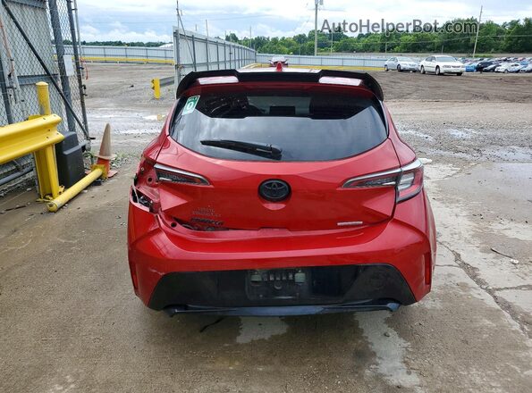 JTND4MBE0M3106969 2021 TOYOTA COROLLA Red Rear view