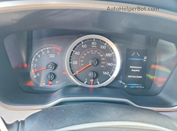 JTND4MBE3M3134202 2021 TOYOTA COROLLA Blue Instrument cluster view