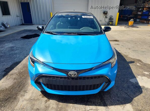 JTND4MBE3M3134202 2021 TOYOTA COROLLA Blue Front view