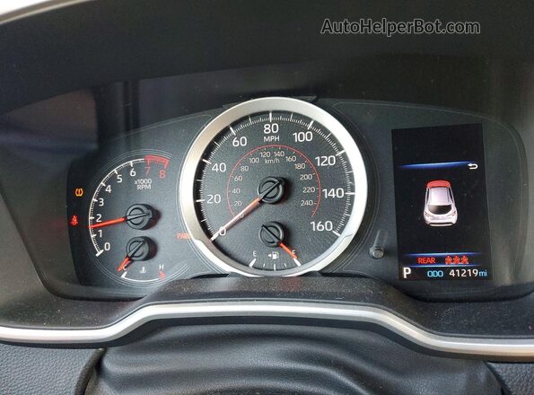 JTND4MBEXM3137324 2021 TOYOTA COROLLA White Instrument cluster view