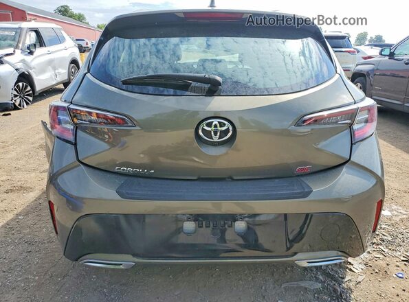 JTNK4RBE3K3037910 2019 TOYOTA COROLLA Gray Вид ззаду