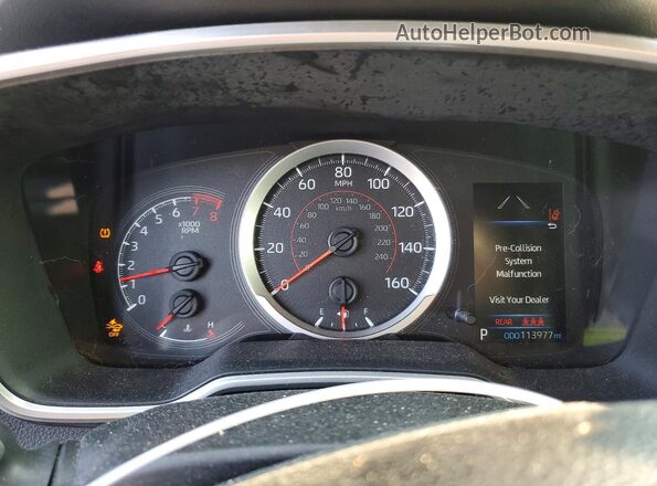 JTNK4RBE3K3045926 2019 TOYOTA COROLLA Серебряный Вид щитка приборов
