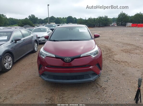 JTNKHMBX7J1009028 2018 TOYOTA C-HR Burgundy Instrument cluster view