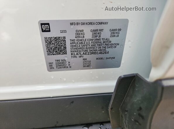 KL47LAE23RB146264 2024 BUICK OTHER Белый Вид наклейки с VIN-кодом