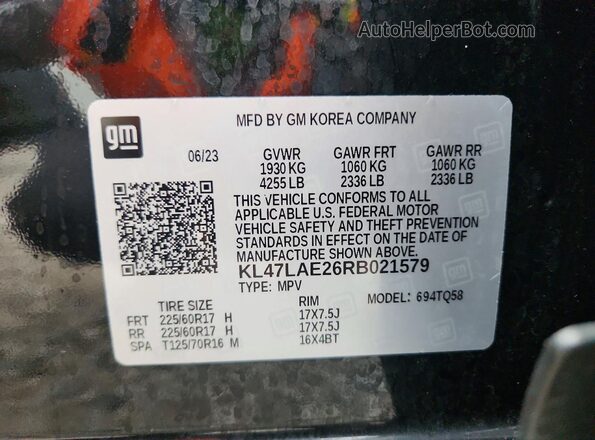 KL47LAE26RB021579 2024 BUICK OTHER Black Vista del compartimento del motor