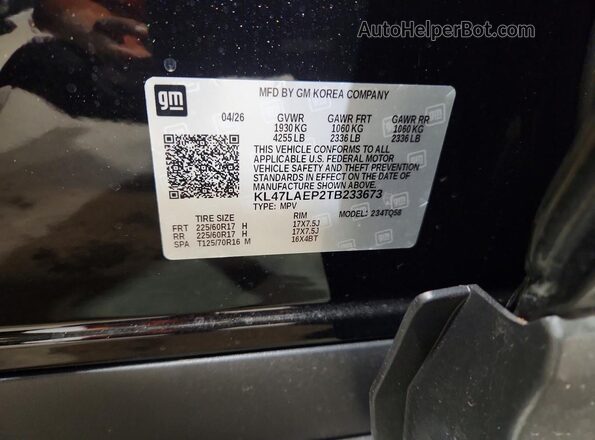 KL47LAEP2TB233673 2026 BUICK OTHER Черный Вид наклейки с VIN-кодом