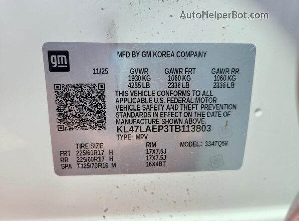 KL47LAEP3TB113803 2026 BUICK OTHER White Engine compartment view