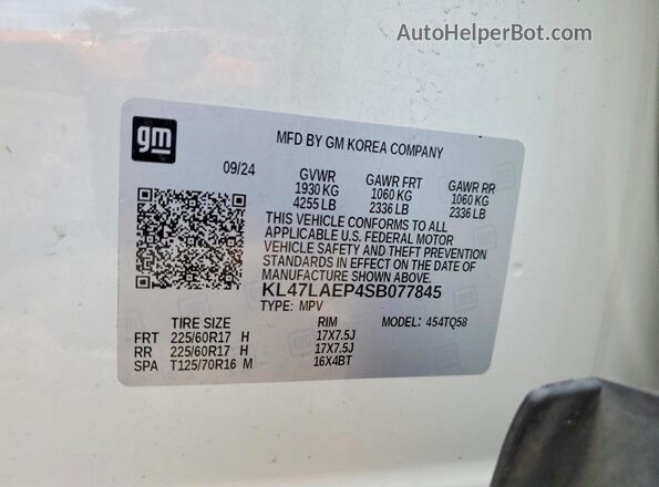 KL47LAEP4SB077845 2025 BUICK OTHER White სალონის 360-გრადუსიანი ხედი