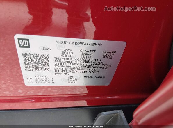 KL47LAEP7TB101556 2026 BUICK OTHER Красный Вид подкапотного пространства