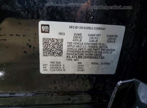 KL47LBE26RB060730 2024 BUICK OTHER Black Vista del compartimento del motor
