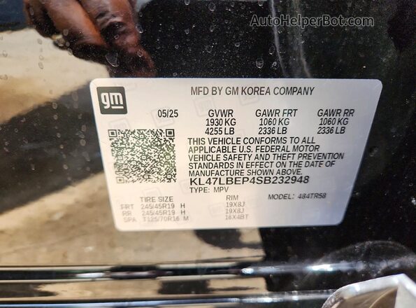 KL47LBEP4SB232948 2025 BUICK OTHER Черный Панорамный вид салона 360°